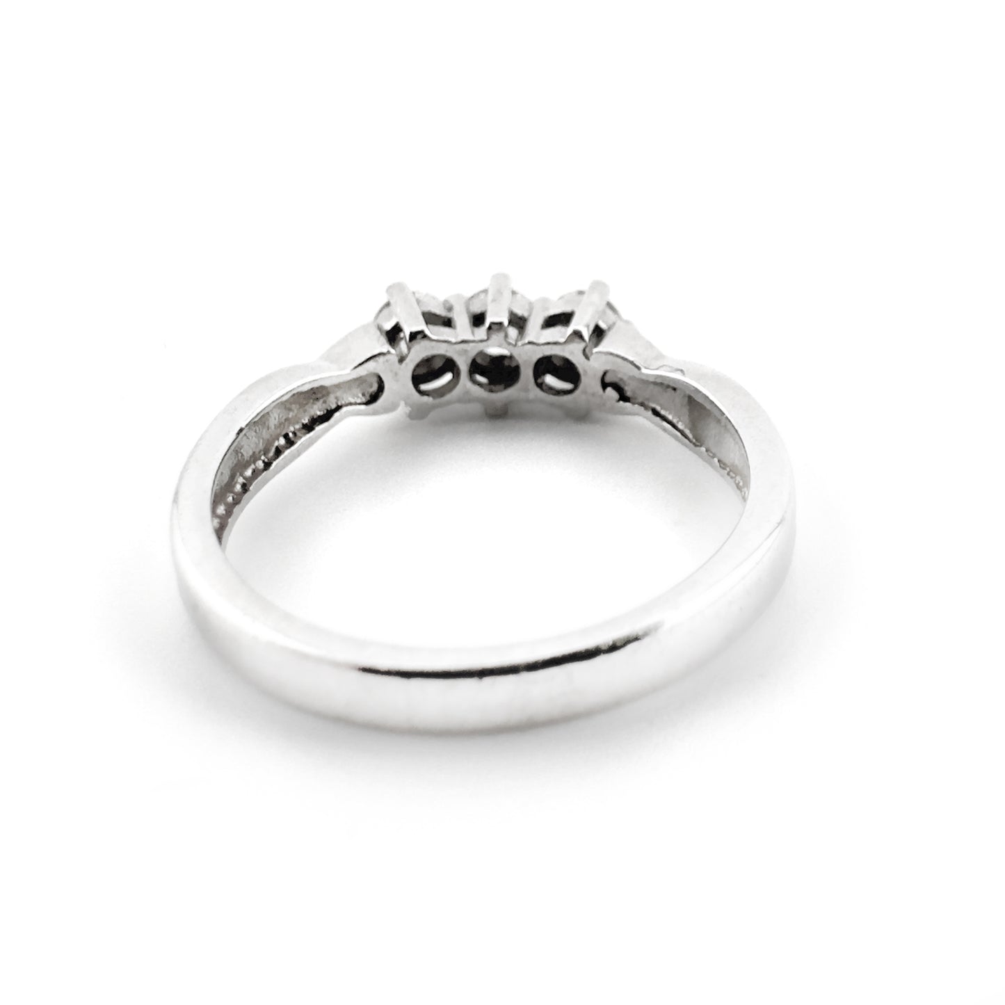 Three-stone Diamond and Platinum Ring