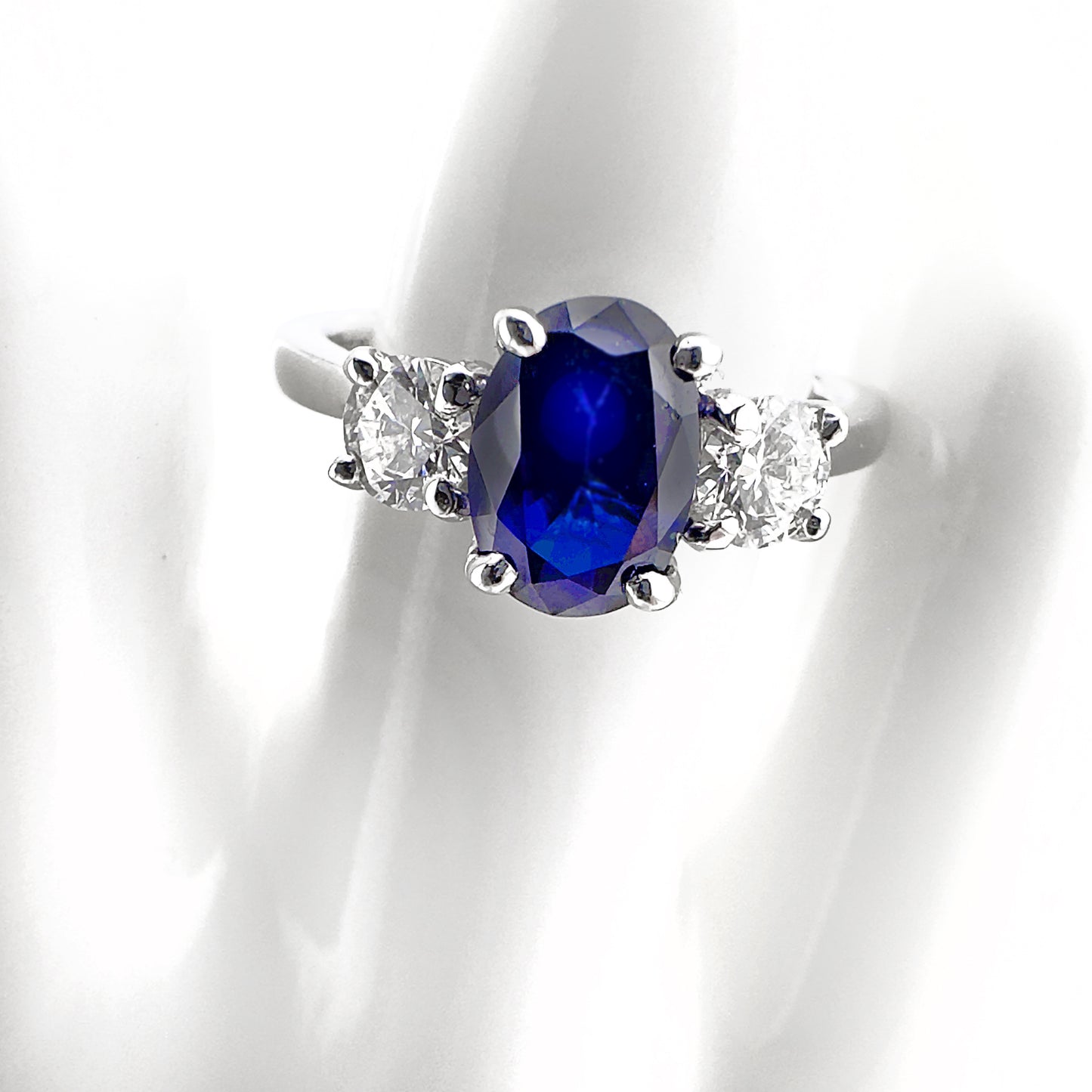 Sapphire and Diamond Ring, 18ct White Gold