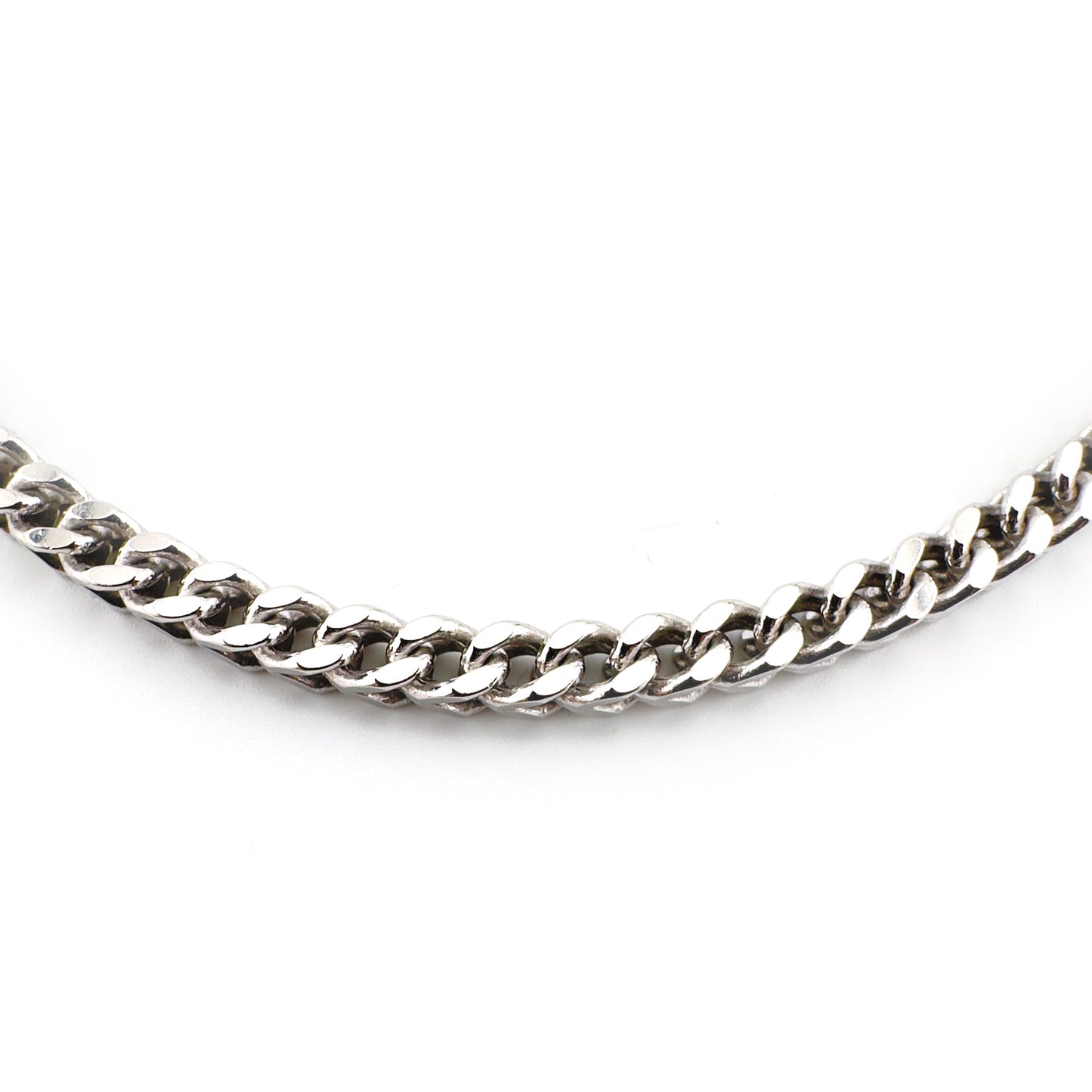 Silver square Franco chain, 26"